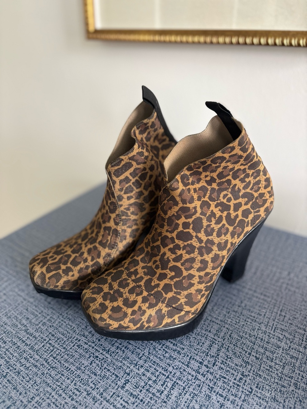 Charleston Shoe Co leopard wedge heels. Cobblestone to cocktail party comfort.